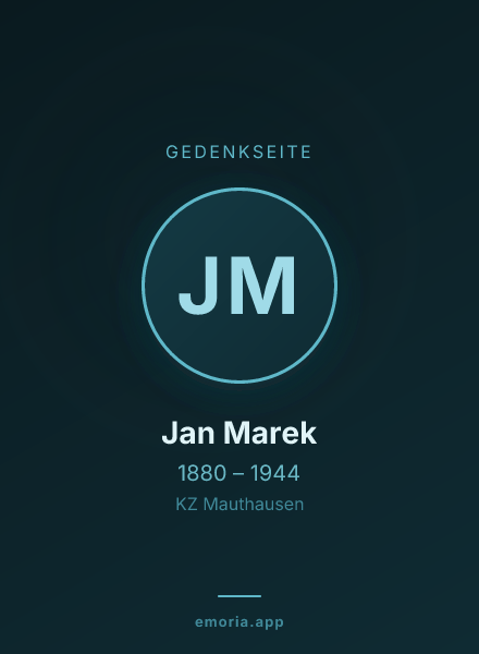 Gedenkportrait von Jan Marek
