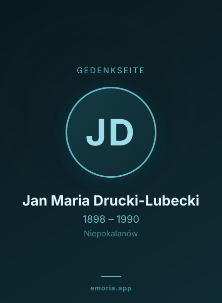 Gedenkportrait von Jan Maria Drucki-Lubecki