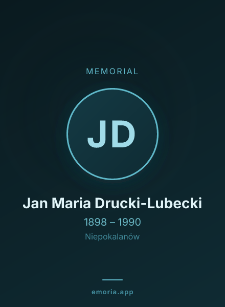 Memorial portrait of Jan Maria Drucki-Lubecki