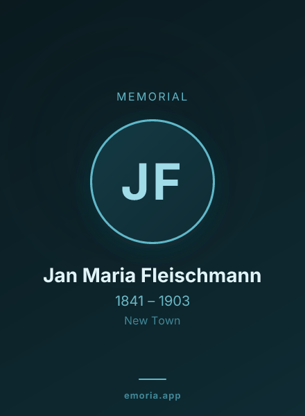 Memorial portrait of Jan Maria Fleischmann