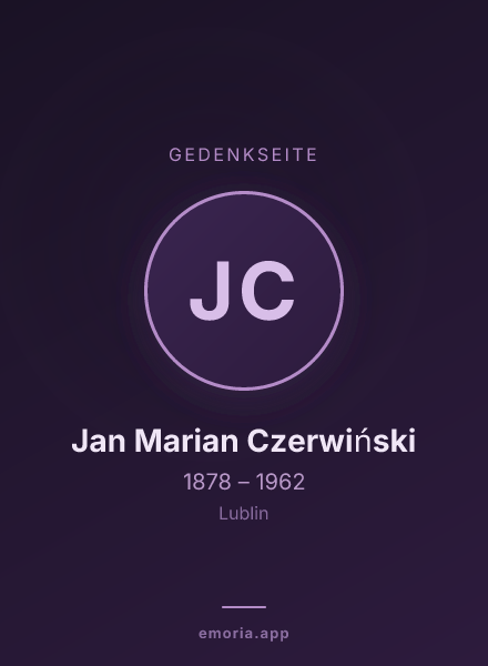Gedenkportrait von Jan Marian Czerwiński