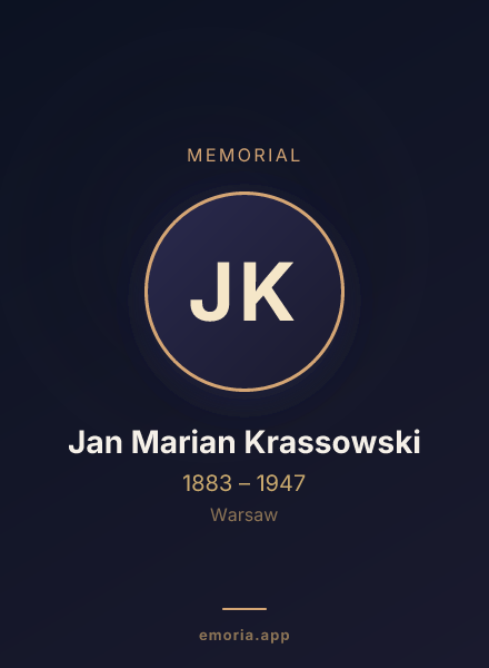 Memorial portrait of Jan Marian Krassowski