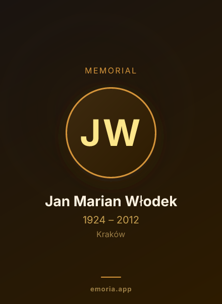 Memorial portrait of Jan Marian Włodek