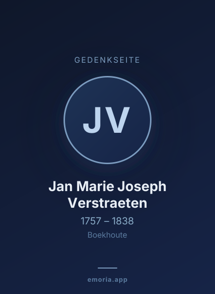 Gedenkportrait von Jan Marie Joseph Verstraeten