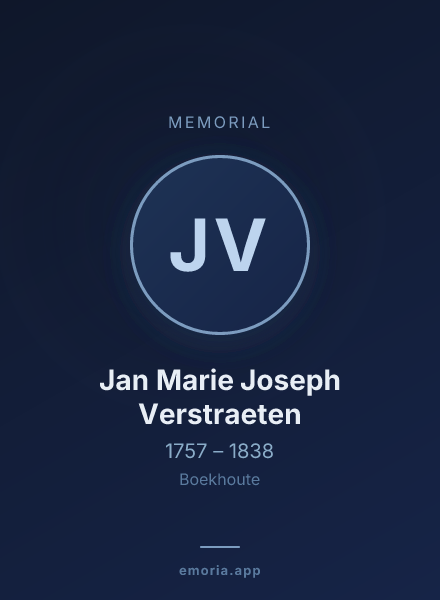 Memorial portrait of Jan Marie Joseph Verstraeten