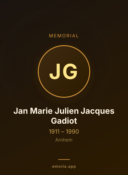 Memorial portrait of Jan Marie Julien Jacques Gadiot