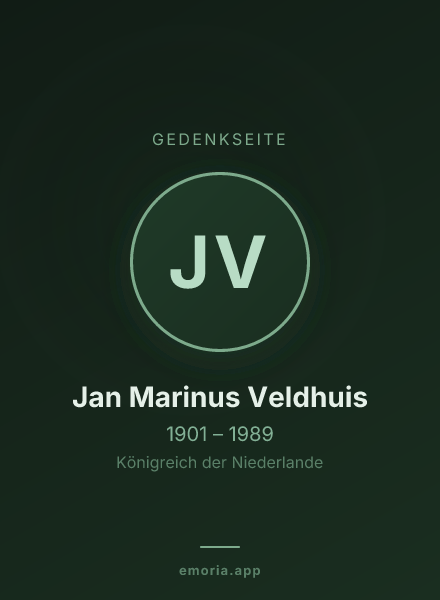 Gedenkportrait von Jan Marinus Veldhuis