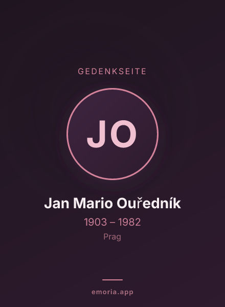 Gedenkportrait von Jan Mario Ouředník