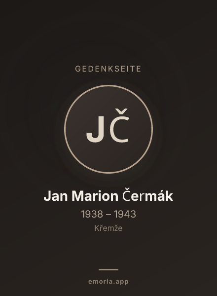 Gedenkportrait von Jan Marion Čermák