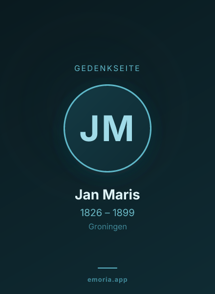 Gedenkportrait von Jan Maris