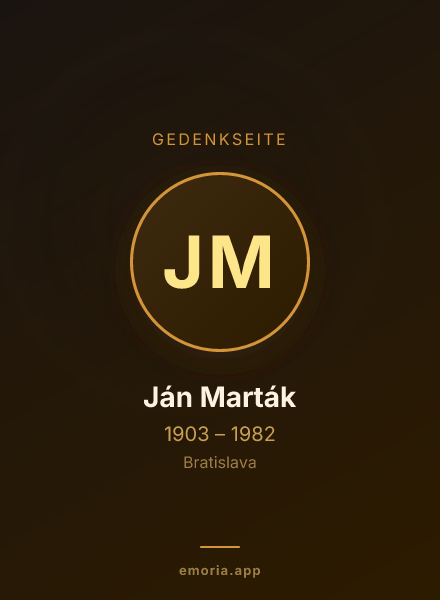 Gedenkportrait von Ján Marták