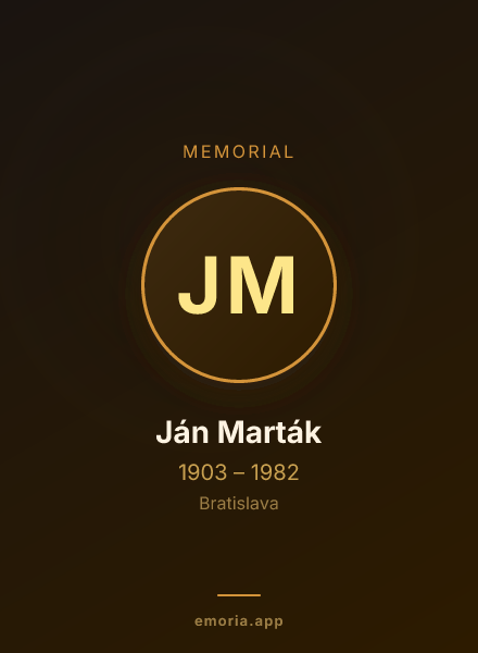 Memorial portrait of Ján Marták