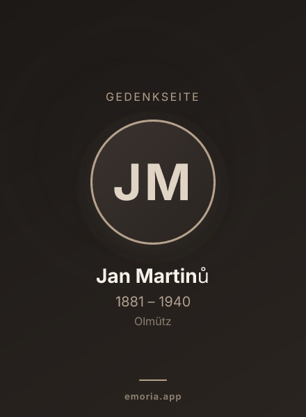 Gedenkportrait von Jan Martinů