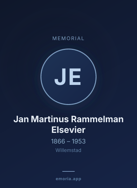 Memorial portrait of Jan Martinus Rammelman Elsevier