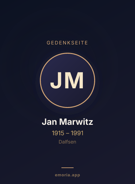 Gedenkportrait von Jan Marwitz