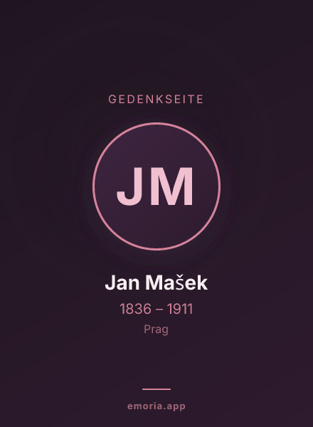 Gedenkportrait von Jan Mašek