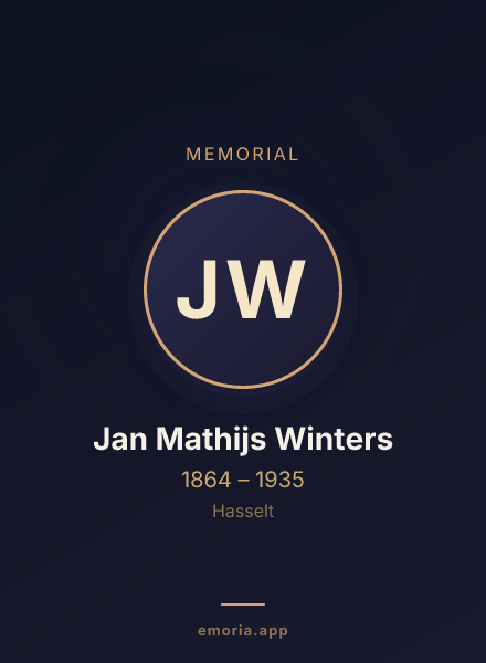 Memorial portrait of Jan Mathijs Winters