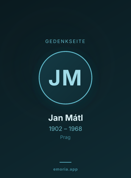 Gedenkportrait von Jan Mátl