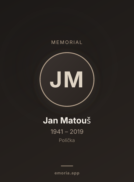 Memorial portrait of Jan Matouš