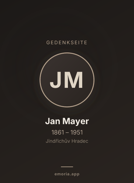 Gedenkportrait von Jan Mayer