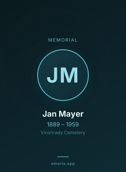 Memorial portrait of Jan Mayer