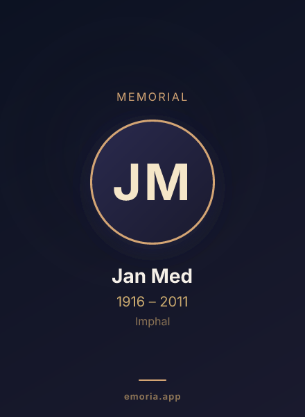 Memorial portrait of Jan Med