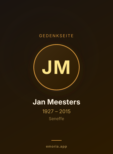 Gedenkportrait von Jan Meesters