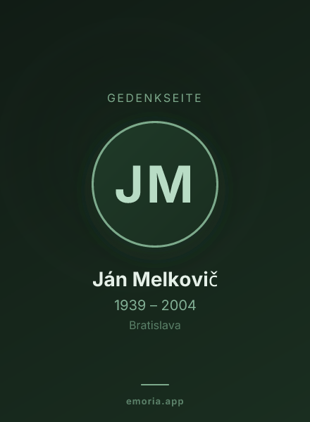 Gedenkportrait von Ján Melkovič
