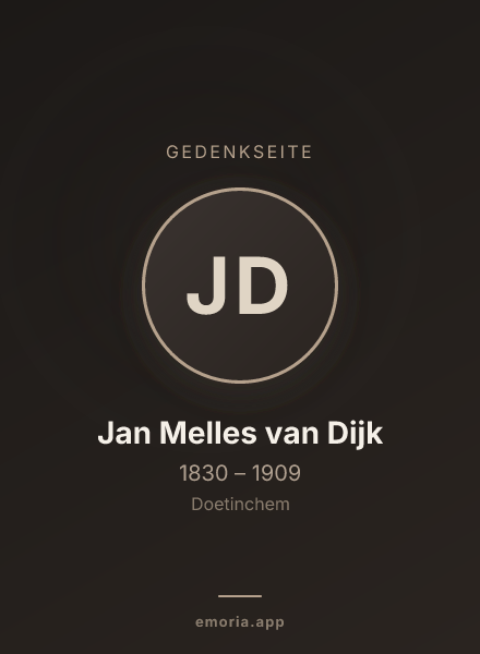 Gedenkportrait von Jan Melles van Dijk
