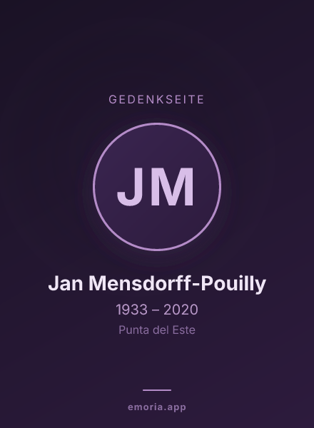 Gedenkportrait von Jan Mensdorff-Pouilly