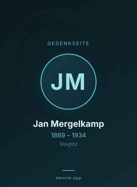 Gedenkportrait von Jan Mergelkamp