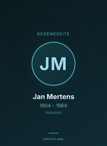 Gedenkportrait von Jan Mertens
