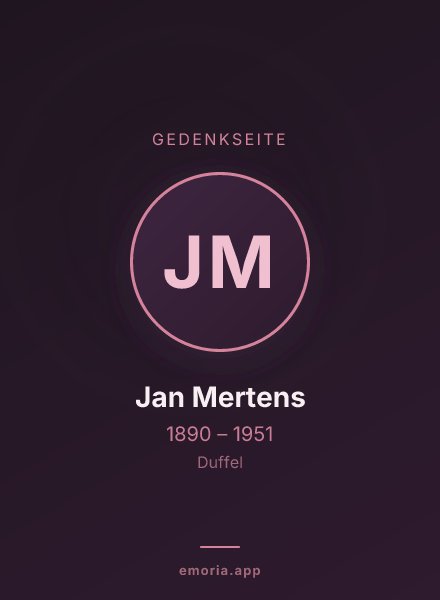 Gedenkportrait von Jan Mertens