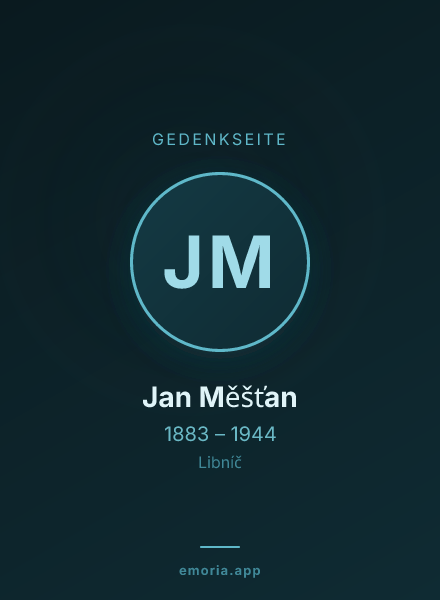 Gedenkportrait von Jan Měšťan