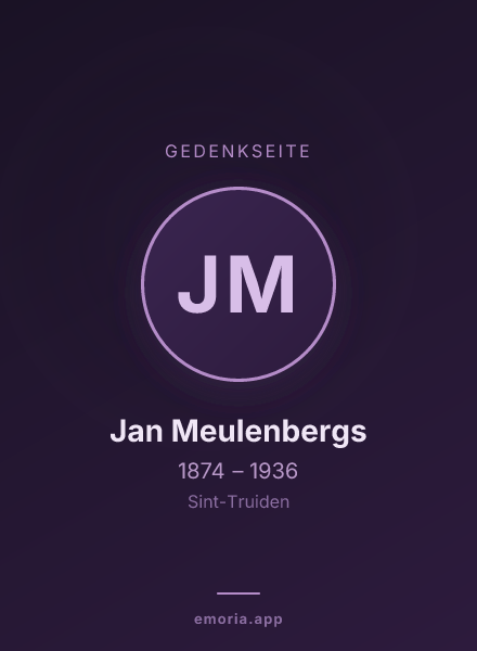 Gedenkportrait von Jan Meulenbergs