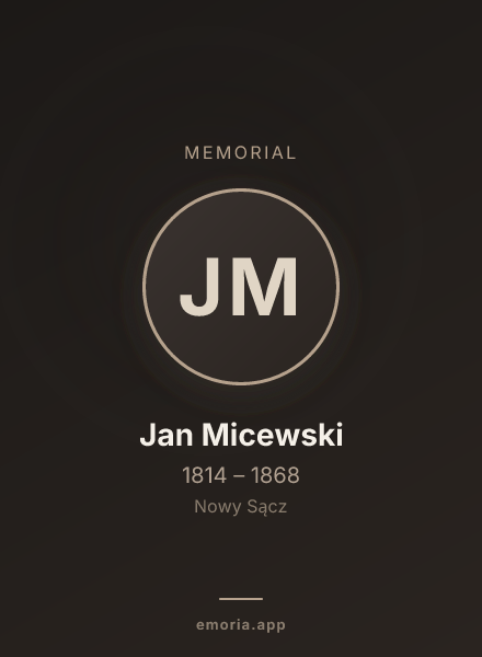 Memorial portrait of Jan Micewski