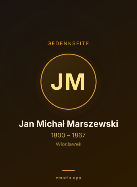 Gedenkportrait von Jan Michał Marszewski