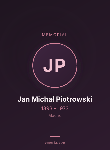 Memorial portrait of Jan Michał Piotrowski