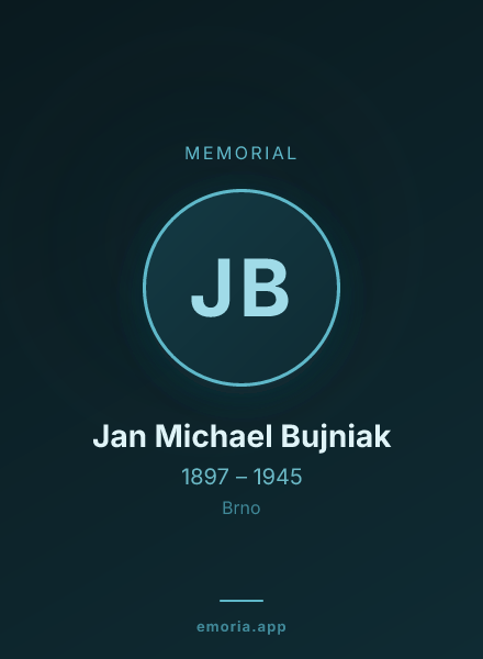 Memorial portrait of Jan Michael Bujniak