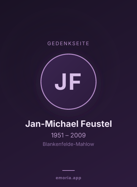 Gedenkportrait von Jan-Michael Feustel