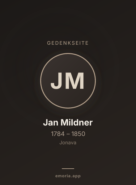 Gedenkportrait von Jan Mildner