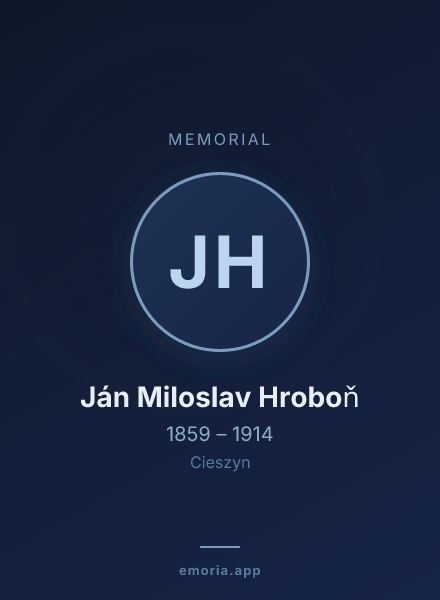Memorial portrait of Ján Miloslav Hroboň