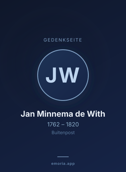 Gedenkportrait von Jan Minnema de With