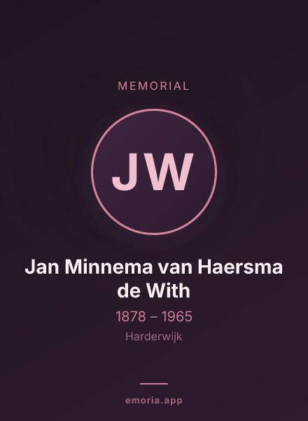 Memorial portrait of Jan Minnema van Haersma de With