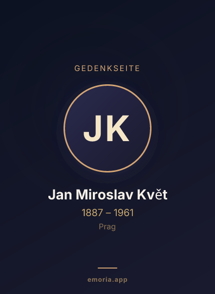 Gedenkportrait von Jan Miroslav Květ