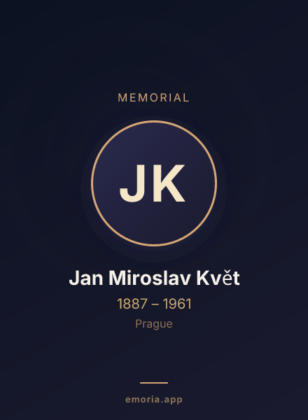 Memorial portrait of Jan Miroslav Květ