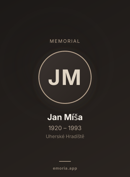 Memorial portrait of Jan Míša