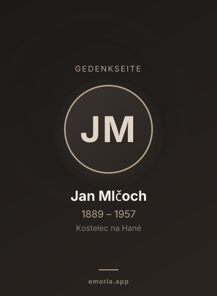Gedenkportrait von Jan Mlčoch