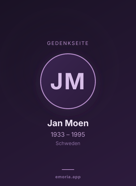 Gedenkportrait von Jan Moen