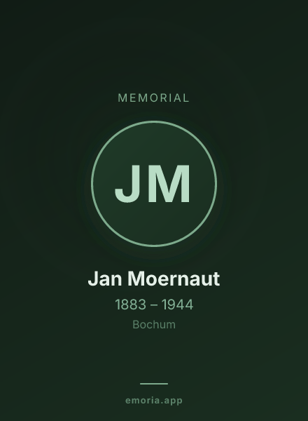 Memorial portrait of Jan Moernaut
